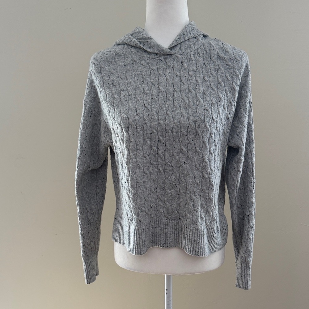 Auden Luxury Collection Women's Medium Heather Gray Hooded Sweater